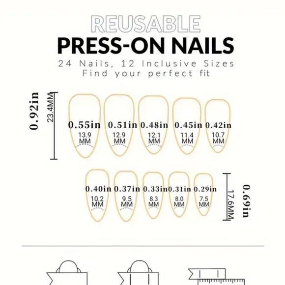 77) NWT Press-On Nails - Picture 2 of 2